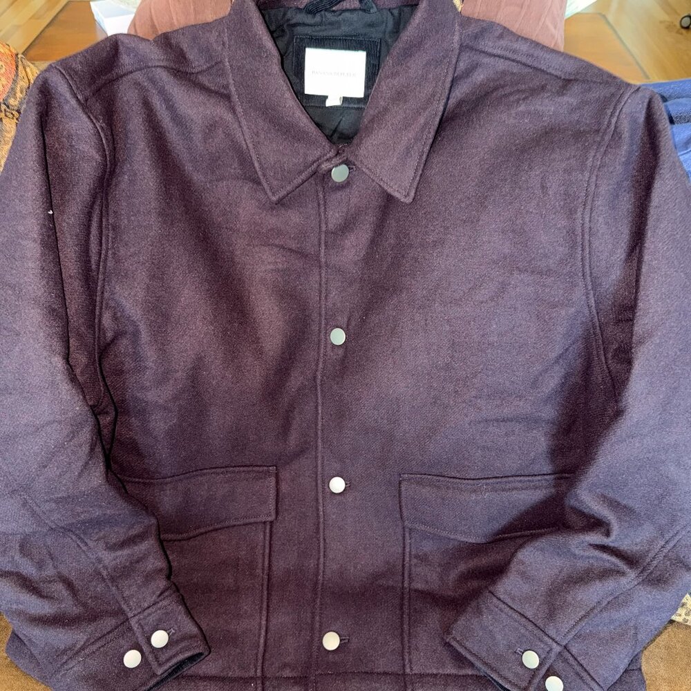 Banana Republic Men's Double-Faced Wool-Blend Utility Jacket XXL